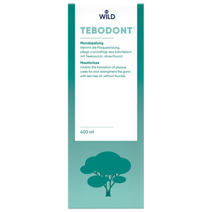 Ополаскиватель для полости рта Dr.Wild Tebodont с маслом чайного дерева (Melaleuca Alternifolia) без фторида, 400 мл