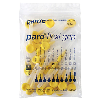 Ершики Paro Flexi Grip для межзубной чистки цилиндрические с защитным колпачком