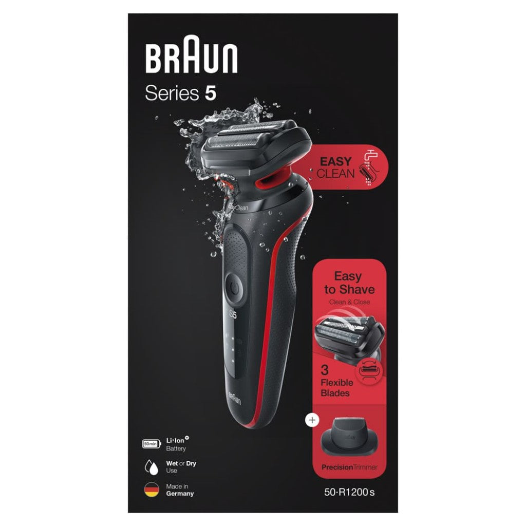 Бритва электрическая Braun Series 5 50-M/B/R/W1200 S для сухого или влажного бритья