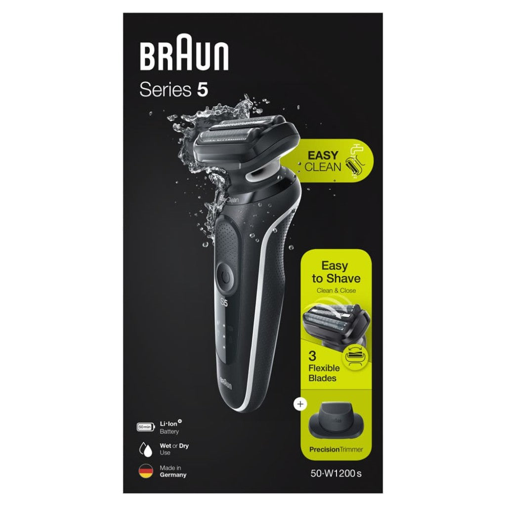 Бритва электрическая Braun Series 5 50-M/B/R/W1200 S для сухого или влажного бритья