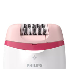 Эпилятор Philips Satinelle Essential BRE255/00 компактный для сухой эпиляции с двумя режимами эпиляции с питанием от сети