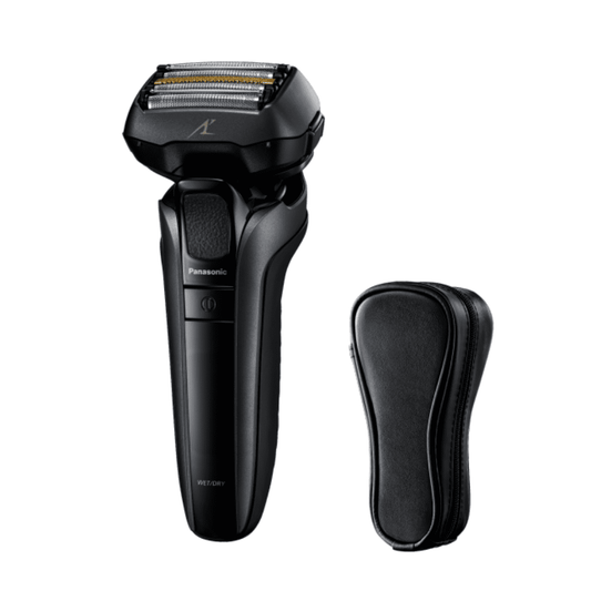 Бритва електрична Panasonic ES-LV6U-K820 для сухого або вологого гоління з п'ятьма голівками для гоління з м'яким дорожнім чохлом.