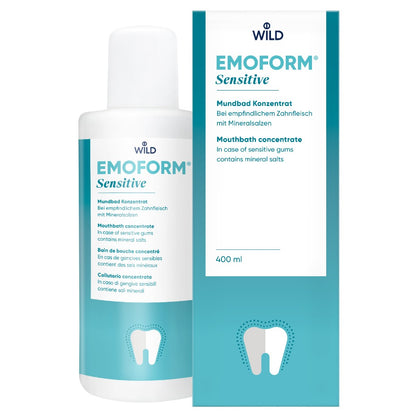 Ополаскиватель для полости рта Dr.Wild Emoform Sensitive для чувствительных зубов с солями и фторидом концентрат, 400 мл