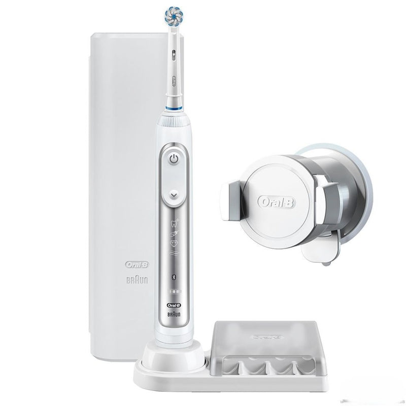 Зубная щетка электрическая Braun Oral-B Genius 8000 ротационная с пятью режимами чистки и дорожным чехлом и Bluetooth подключением к мобильному приложению