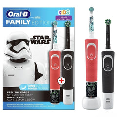 Зубная щетка электрическая Braun Oral-B D100.413.1 Star Wars + Vitality D100.410.2K (Family Edition) ротационная с одним режимом чистки набор из двух ручек